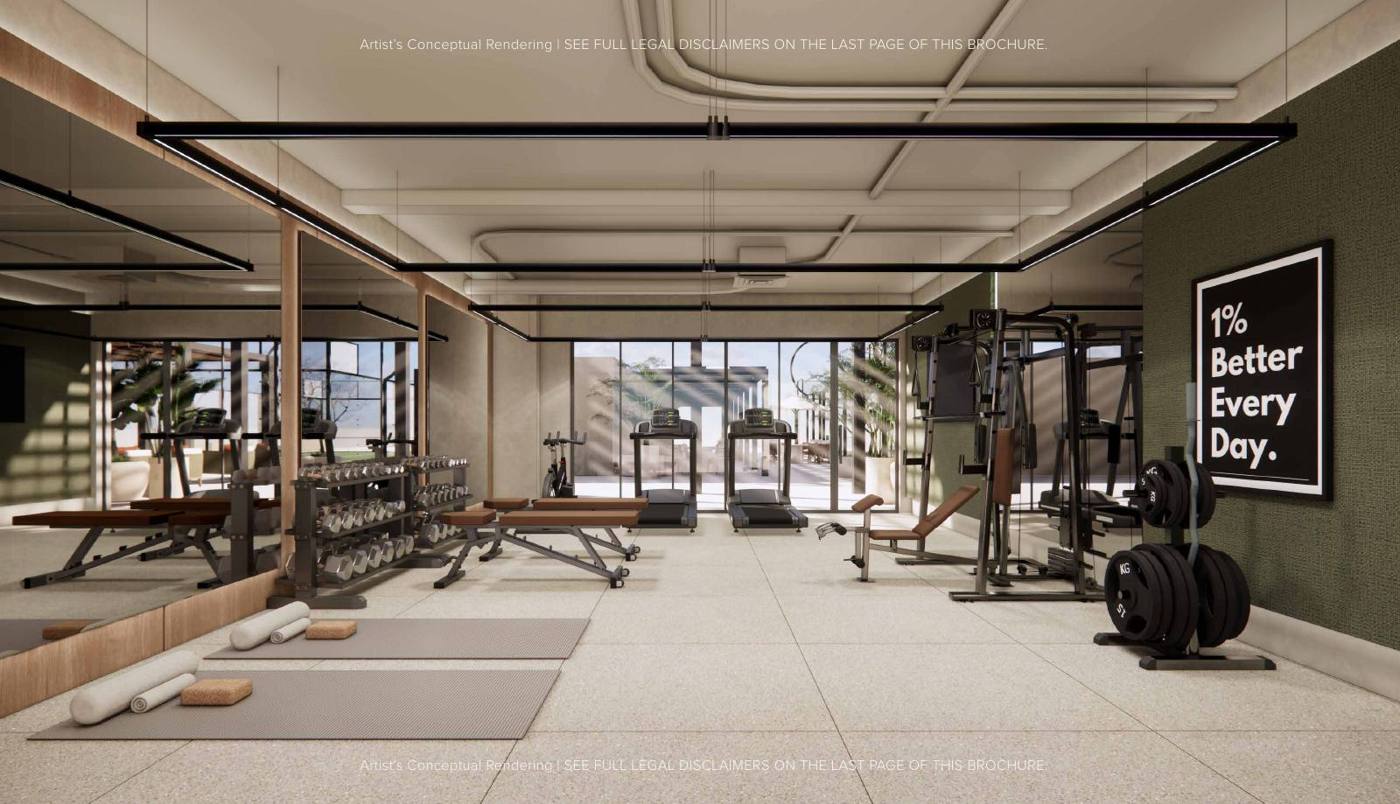 Fitness studio at SQUARE Hallandale (artist's rendering)