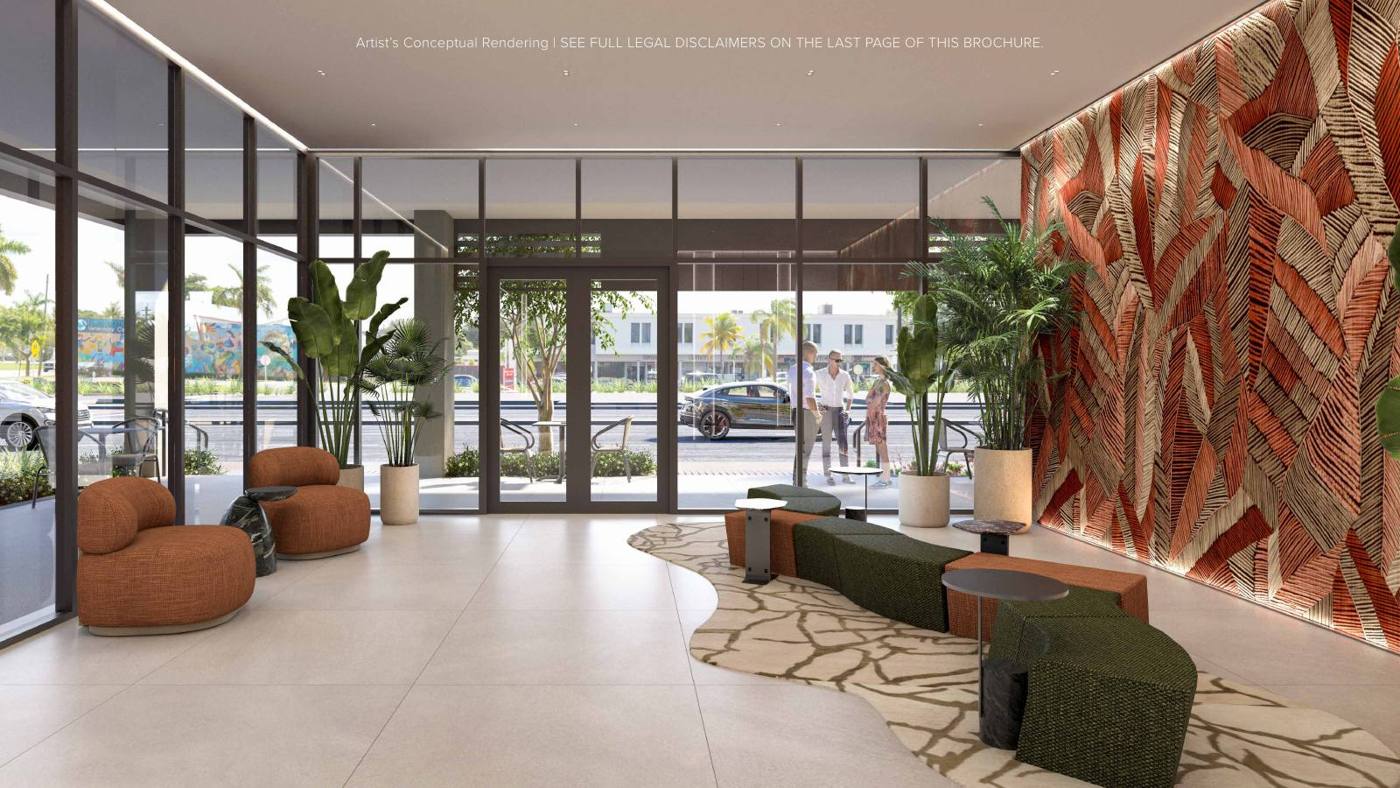 Lobby at SQUARE Hallandale (artist's rendering)